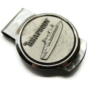 Rhapsody Cruise Ship Money Clip Stainless Steel Tag Master USA